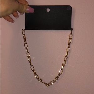 Paper Clip Gold Choker Necklace